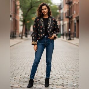 vintage Carole little cropped quilted jacket size 4